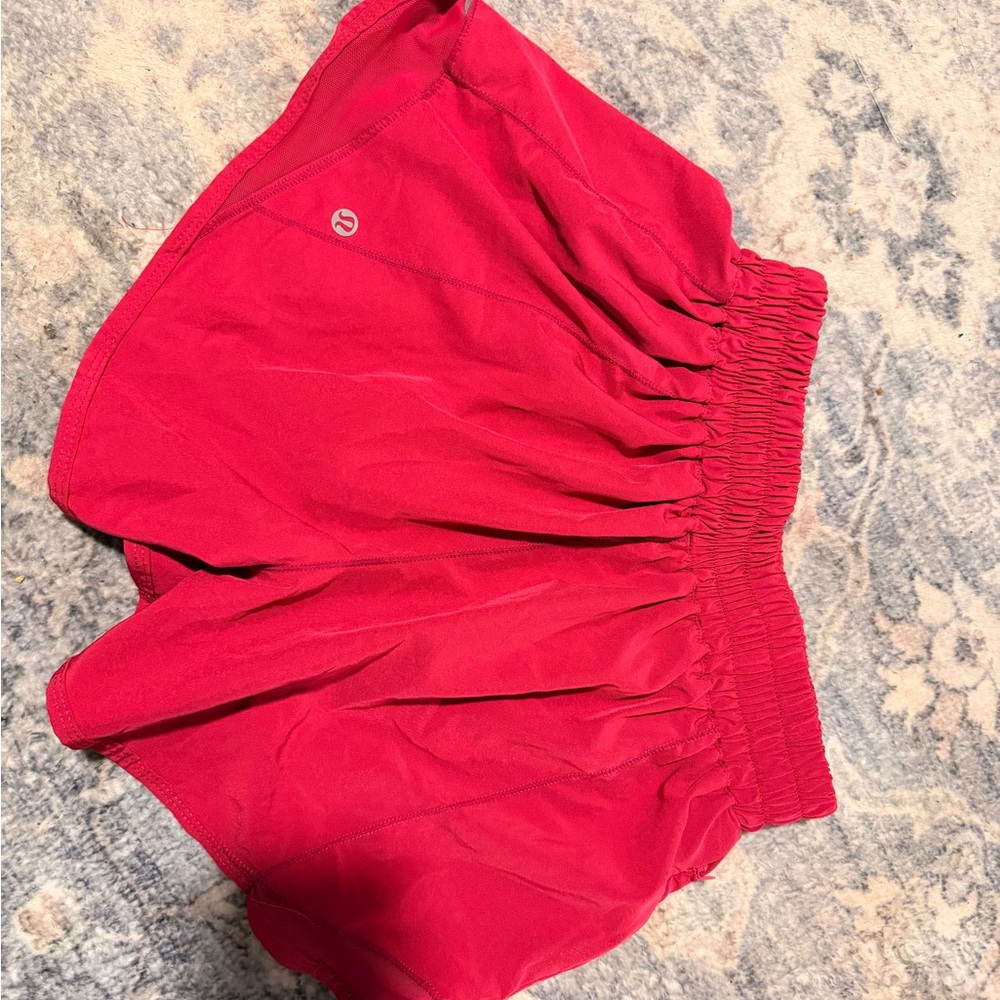 Lululemon Athletica Vibrant Red Athletic Shorts
